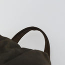 PRADA Backpack Nylon Brown Silver Auth 151544-14