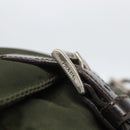 PRADA Shoulder Bag Nylon Green Silver Auth 151545-8