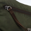 PRADA Shoulder Bag Nylon Green Silver Auth 151545-20