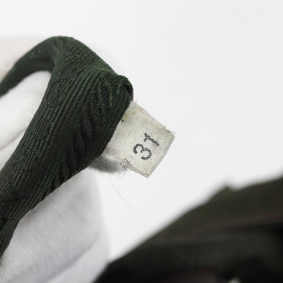 PRADA Shoulder Bag Nylon Green Silver Auth 151545