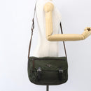 PRADA Shoulder Bag Nylon Green Silver Auth 151545-27