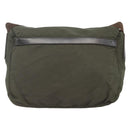 PRADA Shoulder Bag Nylon Green Silver Auth 151545-2