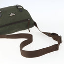 PRADA Shoulder Bag Nylon Green Silver Auth 151545-7