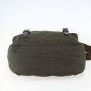 PRADA Shoulder Bag Nylon Green Silver Auth 151545-5