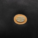 GUCCI Clutch Bag Leather Black Gold Auth 151548-8
