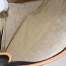 GUCCI Clutch Bag Leather Black Gold Auth 151548-11