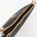 GUCCI Clutch Bag Leather Black Gold Auth 151548-5