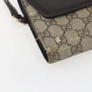 GUCCI GG Supreme Clutch Bag PVC Beige Gold 386852 Auth 151549-11