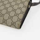 GUCCI GG Supreme Clutch Bag PVC Beige Gold 386852 Auth 151549-12
