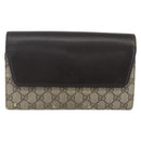 GUCCI GG Supreme Clutch Bag PVC Beige Gold 386852 Auth 151549-2