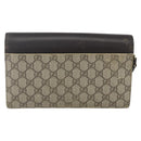 GUCCI GG Supreme Clutch Bag PVC Beige Gold 386852 Auth 151549-3