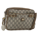 GUCCI GG Plus Supreme Shoulder Bag PVC Leather Beige Gold Auth 151550-1