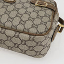 GUCCI GG Plus Supreme Shoulder Bag PVC Leather Beige Gold Auth 151550-14
