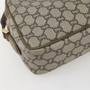 GUCCI GG Plus Supreme Shoulder Bag PVC Leather Beige Gold Auth 151550-17