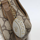 GUCCI GG Plus Supreme Shoulder Bag PVC Leather Beige Gold Auth 151550-18