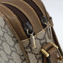 GUCCI GG Plus Supreme Shoulder Bag PVC Leather Beige Gold Auth 151550-9