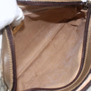 GUCCI GG Plus Supreme Shoulder Bag PVC Leather Beige Gold Auth 151550-10