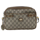 GUCCI GG Plus Supreme Shoulder Bag PVC Leather Beige Gold Auth 151550-13