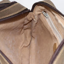 GUCCI GG Plus Supreme Shoulder Bag PVC Leather Beige Gold Auth 151550-22