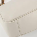 GUCCI Bamboo Shoulder Bag Leather 2way White Gold 001 3444 1638 Auth 151551-12