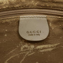 GUCCI Bamboo Shoulder Bag Leather 2way White Gold 001 3444 1638 Auth 151551-15