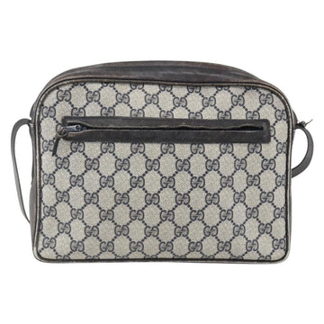 GUCCI GG Supreme Shoulder Bag PVC Navy Auth 151552 - 0