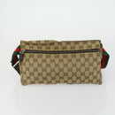 GUCCI GG Canvas Shoulder Bag 3 Set Beige Brown black Auth 151555-10