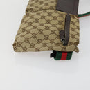 GUCCI GG Canvas Shoulder Bag 3 Set Beige Brown black Auth 151555-11