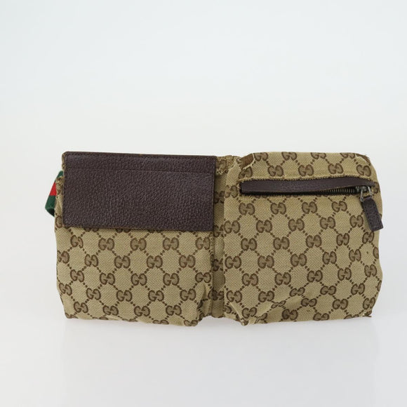 GUCCI GG Canvas Shoulder Bag 3 Set Beige Brown black Auth 151555