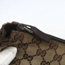 GUCCI GG Canvas Shoulder Bag Beige Silver 145857 Auth 151556-14