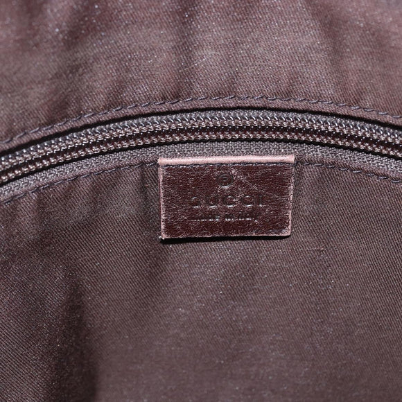 GUCCI GG Canvas Shoulder Bag Beige Silver 145857 Auth 151556