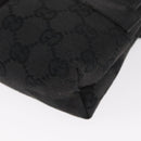 GUCCI GG Canvas Waist Bag Black Silver 131236 Auth 151557-18