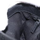 GUCCI GG Canvas Waist Bag Black Silver 131236 Auth 151557-21