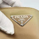 PRADA Hand Bag Nylon Beige Silver Auth 151559-17