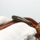 PRADA Hand Bag Nylon Beige Silver Auth 151559-10