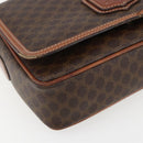 CELINE Macadam Canvas Shoulder Bag PVC Leather Brown Gold Auth 151561-11