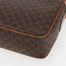 CELINE Macadam Canvas Shoulder Bag PVC Leather Brown Gold Auth 151561-12