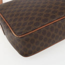 CELINE Macadam Canvas Shoulder Bag PVC Leather Brown Gold Auth 151561-13