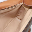 CELINE Macadam Canvas Shoulder Bag PVC Leather Brown Gold Auth 151561-18