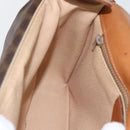 CELINE Macadam Canvas Shoulder Bag PVC Leather Brown Gold Auth 151561-19