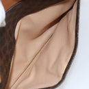 CELINE Macadam Canvas Shoulder Bag PVC Leather Brown Gold Auth 151561-21