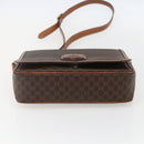 CELINE Macadam Canvas Shoulder Bag PVC Leather Brown Gold Auth 151561-9