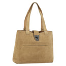 GUCCI Hand Bag Suede Beige Auth 151564-1