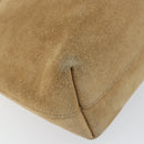 GUCCI Hand Bag Suede Beige Auth 151564-11