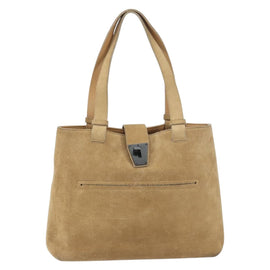 GUCCI Hand Bag Suede Beige Auth 151564 - 0