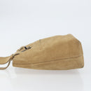 GUCCI Hand Bag Suede Beige Auth 151564-5