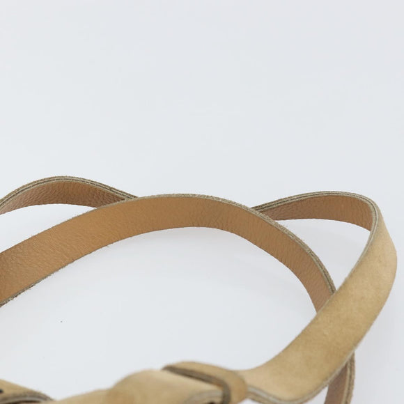 GUCCI Hand Bag Suede Beige Auth 151564