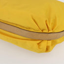 PRADA Shoulder Bag Nylon Yellow Silver Auth 151569-10