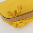 PRADA Shoulder Bag Nylon Yellow Silver Auth 151569-11