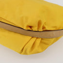 PRADA Shoulder Bag Nylon Yellow Silver Auth 151569-12